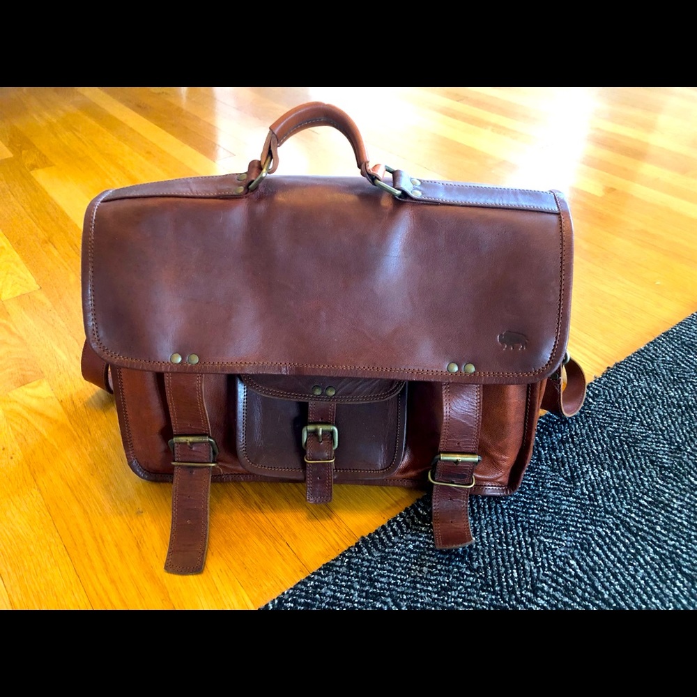 Buffalo Jackson Trading Co. Leather briefcase bag.